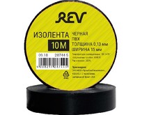 REV 28744 5 Изолента ПВХ 0,13х15мм Черная 10м DIY
