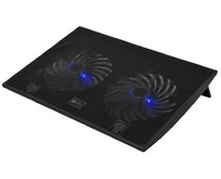 DIGMA Подставка для ноутбука DNCP1702H, 17 , 390х270х25 мм, 2хUSB, вентиляторы 2 х 160 700г, черный