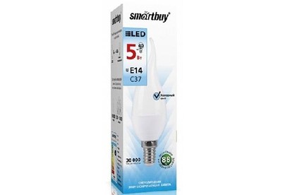 SMARTBUY (SBLC37Tip0540KE14) 5W/4000/E14