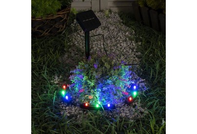 LUAZON LIGHTING Садовый светильник на солнечной батарее Обруч, 9 LED, свечение мульти 9146815