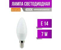ECOLA C4LV70ELC CANDLE LED 7W/E14/4000K