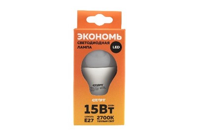 СТАРТ (17288) LEDGLS E27 15W30 WS