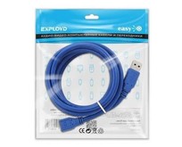 EXPLOYD EXK1484 удлинитель USB/USBA/2.0/чёрный/2M