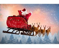 РЫЖИЙ КОТ Холст с красками 22х30 см по номерам в коробке (16 цв.) Санта везёт подарки Х5950 ПП00208574