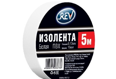 REV 28673 8 ПВХ 0,13*15мм Белая 5м