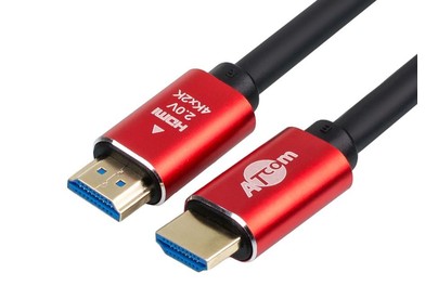 ATCOM (AT5940) Кабель HDMI 1М (Red/Gold, в пакете) VER 2.0