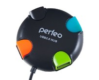 PERFEO (PF_4283) USBHUB PFVIH020 4 PORT черный
