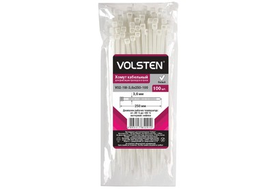 VOLSTEN (9502) V021W3,6х250100 (Хомут нейлон 3,6х250 (100шт.))