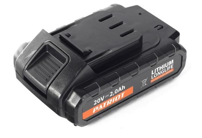 PATRIOT 180201103 Батарея аккумуляторная Liion для шуруповертов серии The One, Модели: BR 201Li /h, Емкость аккумулятора: 2,0 Ач, Напряжение: 20В