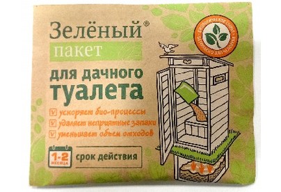 ДОКТОР РОБИК Зеленый пакет для дачного туалета