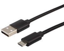 REXANT (184241) Кабель USBmicro USB/metall/black/1m/REXANT