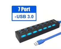 SMARTBUY (SBHA7307B) USB 3.0 хаб + выкл., 7 портов, черный
