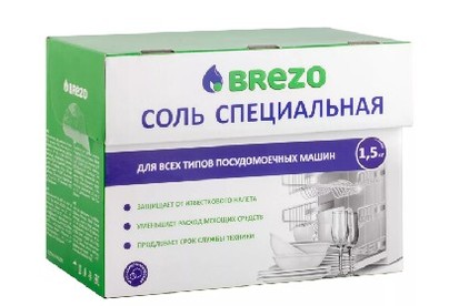 BREZO 97008 Специальная соль для посудомоечной машины 1500 г.
