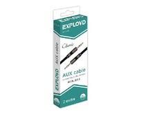 EXPLOYD EXK635 AUX Jack 3,5mm (M)  Jack 3,5mm (M) плоский стерео аудио 2M чёрный Classic
