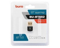 BURO Адаптер USB BUBT502 BT5.0+EDR class 1.5 20м черный