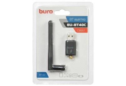 BURO Адаптер USB BUBT40С BT4.0+EDR class 1 100м черный