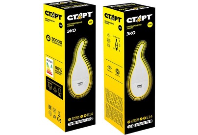 СТАРТ (17267) LEDFlameE14 10W 30 WS черный