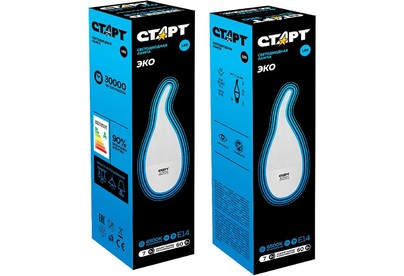 СТАРТ (17268) LEDFlameE14 7W 65 WS 10/101 черный