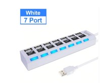 SMARTBUY (SBHA7207W) USB 2.0 хаб + выкл., 7 портов, белый