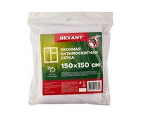 REXANT (710227) Оконная антимоскитная сетка белая с изолентой 1,5х1,5 м