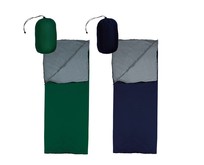 ECOS Спальный мешокодеяло СМ001 (зелёный/серый+синий/серый) 102086
