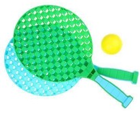 SILAPRO Набор детского пляжного тенниса (ракетка 40х21см2шт; мяч1шт) пластик (134205)