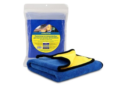 GOODYEAR GY000004 полотенце из микрофибры для мытья кузова автомобиля 40x60 см (600 г/м2)