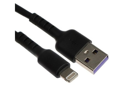 EXPLOYD EXK1383 Датакабель USB  8 Pin 2.0М 2.4A круглый силикон чёрный