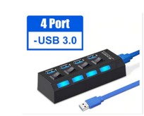 SMARTBUY (SBHA7304B) USB 3.0 хаб + выкл., 4 порта, черный