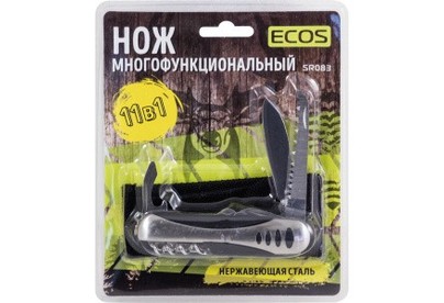 ЭКОС Нож многофункциональный т.м. ECOS SR083 12 в 1 металлик 325131