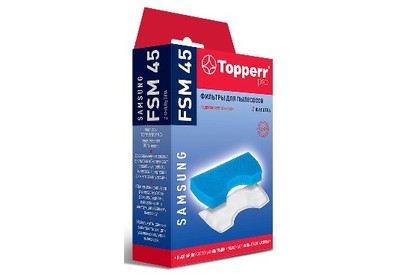 TOPPERR FSM 45 Комплект фильтров (Губчатый фильтр+ сетчатый фильтр ) для пылесосов Samsung