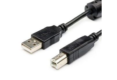 ATCOM (АТ5474) кабель USB 2.0 AM/BM  1,5 м (для переферии 1 FERITE)) (10)