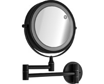САНАКС 75279 Зеркало косметическое, настенное, с LED подсветкой, сенсорное включение, зарядка Type  C, шнур в комплекте, корпус из нержавеющей стали,