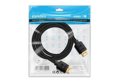 EXPLOYD EXK1491 HDMIHDMI/V2.0/4K 60Hz/круглый/чёрный/3М