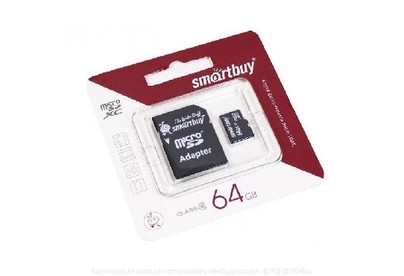 SMARTBUY (SB64GBSDCL1001LE) MicroSDXC 64GB Class10 LE + адаптер