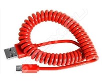 SMARTBUY (IK12SP) RED USB  MICRO USB спиральный 1м красный