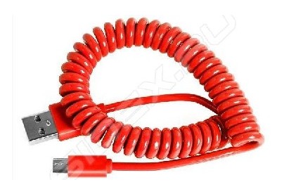 SMARTBUY (IK12SP) RED USB  MICRO USB спиральный 1м красный