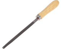 KRANZ (KR124121) Напильник треугольный 150 мм, деревянная ручка