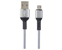 PERFEO (U4806) USB A вилка  Micro USB вилка, 2.4A, серый, 1 м, Micro Premium