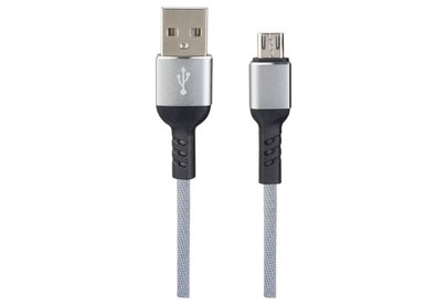 PERFEO (U4806) USB A вилка  Micro USB вилка, 2.4A, серый, 1 м, Micro Premium