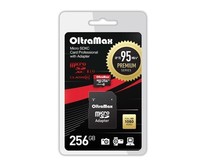 OLTRAMAX MicroSDXC 256GB Class 10 UHS1 PREMIUM (U3)+ адаптер (SD 95 MB/s) [OM256GCSDXC10UHS1PrU3]