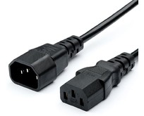 GOPOWER (0000024537) кабель питания C14 (m)C13 (f) 1.8м ПВХ 0.75мм удлинитель черный (1/10/100)
