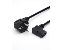 GOPOWER (0000024536) кабель питания евровилкаC13 (f) 1.8м ПВХ 0.75мм угловой черный (1/125)