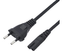 GOPOWER (0000025227) кабель питания евровилкаC7 (2pin) 1.8м ПВХ 0.75мм черный (1/300)