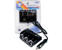 NOVA BRIGHT электропитания от прикуривателя 3 гнезда + 2 USBпорта, 1000мА, 12/24В 46902