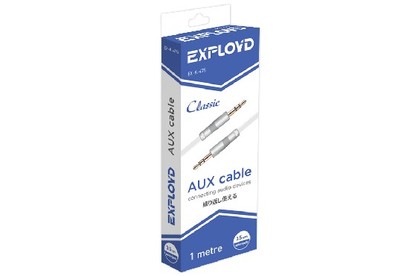 EXPLOYD EXK475 AUX Jack 3,5mm (M)  Jack 3,5mm (M) 1M белый