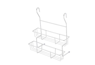 MALLONY Полка двухъярусная навесная для кухни FORTUNA PR06, 28,5*14*30,5 см (008439)