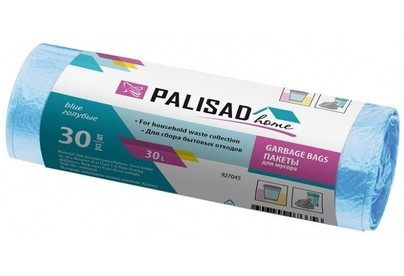 PALISAD Пакеты для мусора 30 л X 30 шт. голубые, HOME 927045