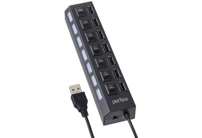 PERFEO (PF_C3223) USBHUB 7 Port, (PFH033 Black) чёрный