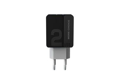 MORE CHOICE (4627151191911) NC46i СЗУ 2USB 2.4A для Apple 8pin 1м Black Grey